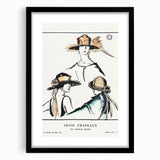 Vintage Art Deco Wall Art - Trois Chapeaux Fashion Hat Illustration