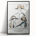 Vintage Art Deco Wall Art - Trois Chapeaux Fashion Hat Illustration