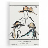 Vintage Art Deco Wall Art - Trois Chapeaux Fashion Hat Illustration