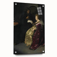 Baroque Art Print - Golden Elegance and Mystery in a Dim Setting