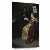 Baroque Art Print - Golden Elegance and Mystery in a Dim Setting