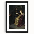 Baroque Art Print - Golden Elegance and Mystery in a Dim Setting