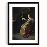Baroque Art Print - Golden Elegance and Mystery in a Dim Setting