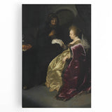 Baroque Art Print - Golden Elegance and Mystery in a Dim Setting