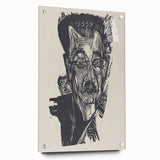 Bold Expressionist Portrait - Dr. Ludwig Binswanger Canvas Print