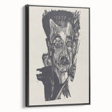 Bold Expressionist Portrait - Dr. Ludwig Binswanger Canvas Print