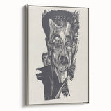 Bold Expressionist Portrait - Dr. Ludwig Binswanger Canvas Print