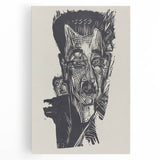 Bold Expressionist Portrait - Dr. Ludwig Binswanger Canvas Print