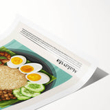 Extra large rolled print featuring line art flowers in monochrome, ideal for large living room wall art.