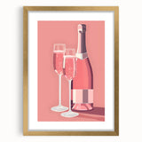 Abstract art print featuring swirling patterns in gold and black, framed with a mat, ideal for dining room decor.