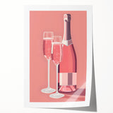 Extra large rolled print featuring a floral design in muted earth tones, ideal for dining room or bathroom decor.