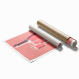 Extra large rolled print featuring a floral art design in soft pastel shades, ideal for classy bathroom wall art.