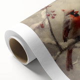 Christmas Acrylic Prints - Pair of Cardinals Winter Scene Wall Art