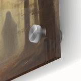 Spooky Wall Art - Haunting Forest Ghost Painting for Halloween Decor