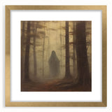 Spooky Wall Art - Haunting Forest Ghost Painting for Halloween Decor