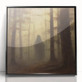 Spooky Wall Art - Haunting Forest Ghost Painting for Halloween Decor