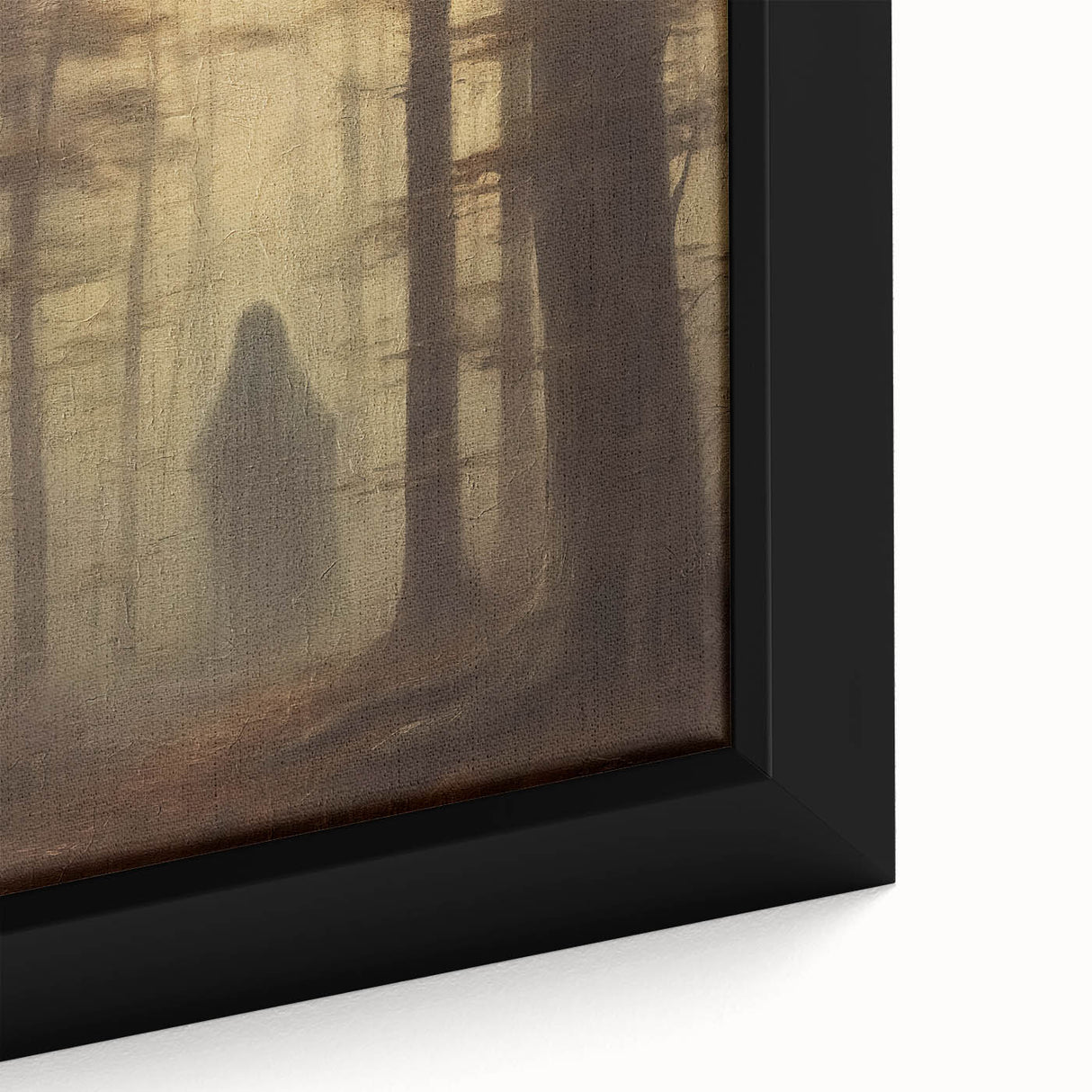 Spooky Wall Art - Haunting Forest Ghost Painting for Halloween Decor