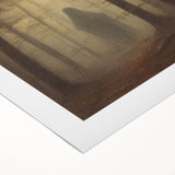 Spooky Wall Art - Haunting Forest Ghost Painting for Halloween Decor