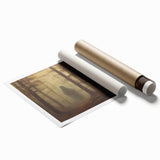 Spooky Wall Art - Haunting Forest Ghost Painting for Halloween Decor