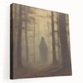 Spooky Wall Art - Haunting Forest Ghost Painting for Halloween Decor
