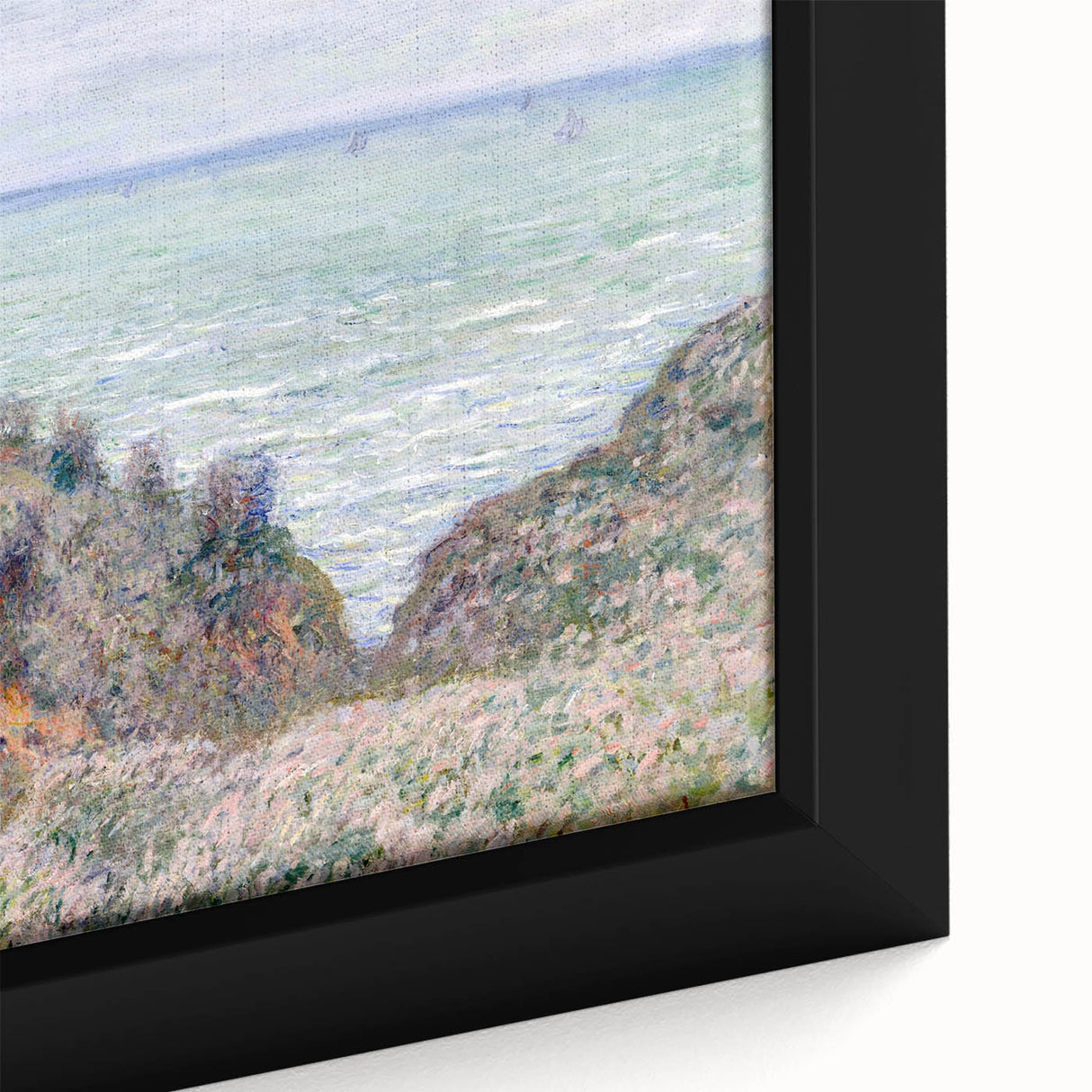 Impressionist Coastal Wall Art - Monet's Cabin by the Sea, Framed Print