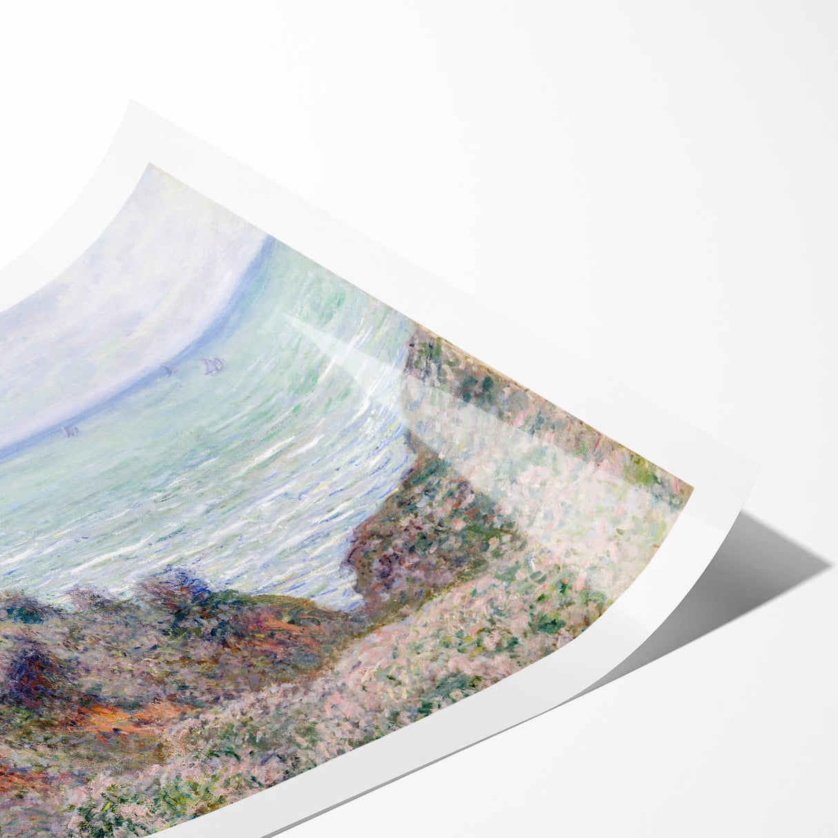 Impressionist Coastal Wall Art - Monet's Cabin by the Sea, Framed Print