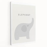 Elephant Nursery Wall Art - Stretched Canvas Baby Room Decor