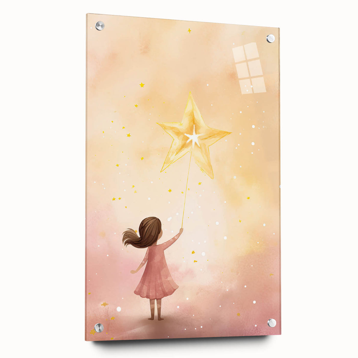 Nursery Wall Art – Magical Starry Night Print for Kids