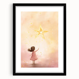 Nursery Wall Art – Magical Starry Night Print for Kids
