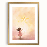 Nursery Wall Art – Magical Starry Night Print for Kids