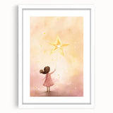 Nursery Wall Art – Magical Starry Night Print for Kids