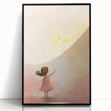 Nursery Wall Art – Magical Starry Night Print for Kids