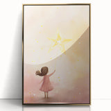 Nursery Wall Art – Magical Starry Night Print for Kids