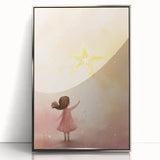 Nursery Wall Art – Magical Starry Night Print for Kids