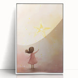 Nursery Wall Art – Magical Starry Night Print for Kids