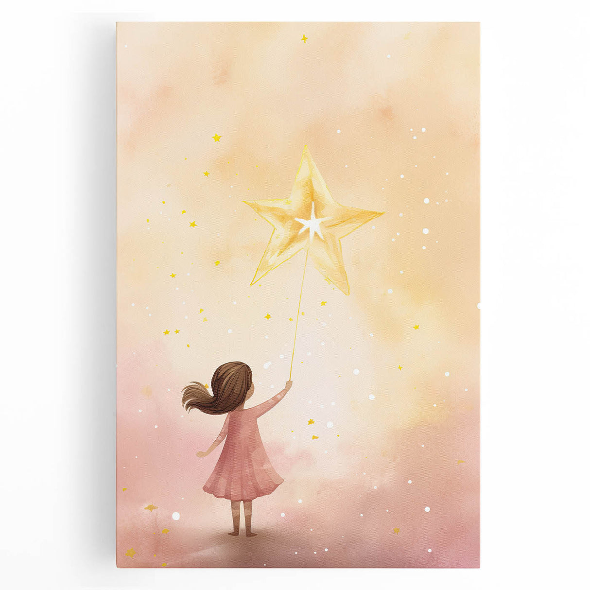 Nursery Wall Art – Magical Starry Night Print for Kids
