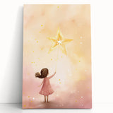 Nursery Wall Art – Magical Starry Night Print for Kids