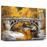 Acrylic glass landscape bridge model displayed from a side view, showcasing intricate design details, smooth finish, and a contemporary aesthetic suitable for home decor.