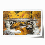 Landscape bridge rolled print showcasing intricate design details, vibrant colors, and a textured surface, ideal for home decor enthusiasts seeking unique artwork. Perfectly packaged in a protective cardboard tube for safe shipping.