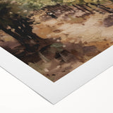 Vibrant rolled canvas print showcasing a stunning landscape design with rich colors and intricate details, elegantly packaged in a protective cardboard tube.