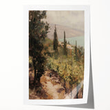 Stunning rolled landscape print showcasing vibrant colors and intricate details, designed for home decor, securely packaged in a protective cardboard tube.