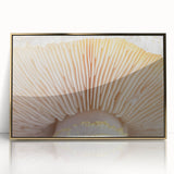 Close-up floral acrylic print in gold frame featuring soft pink and green tones, ideal for nursery wall decor.