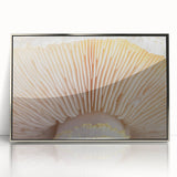 Mid-century modernist floral art in muted pastel shades on a framed acrylic, suitable for nursery wall decor.