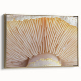 Framed canvas featuring a close-up floral design in black and gold, suitable for bedroom wall art.