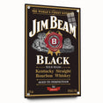 Retro Jim Beam Black Bourbon Poster Art - Vintage Wall Decor