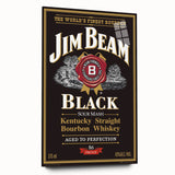 Retro Jim Beam Black Bourbon Poster Art - Vintage Wall Decor