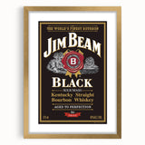 Retro Jim Beam Black Bourbon Poster Art - Vintage Wall Decor