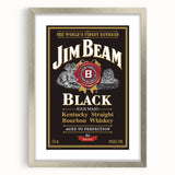 Retro Jim Beam Black Bourbon Poster Art - Vintage Wall Decor