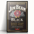 Retro Jim Beam Black Bourbon Poster Art - Vintage Wall Decor