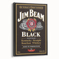 Retro Jim Beam Black Bourbon Poster Art - Vintage Wall Decor